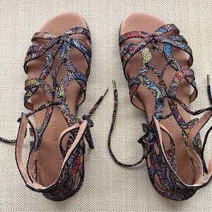 Gentle Souls Multicolor Strappy Sandals